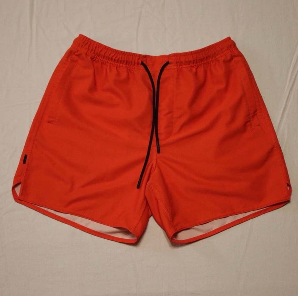 Stance Men's Hybrid Athletic Swim Shorts in Orange
